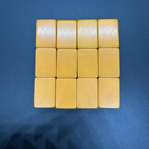 Vintage Mahjong Individual Bakelite Plastic Butterscotch Tiles - Ones image 2