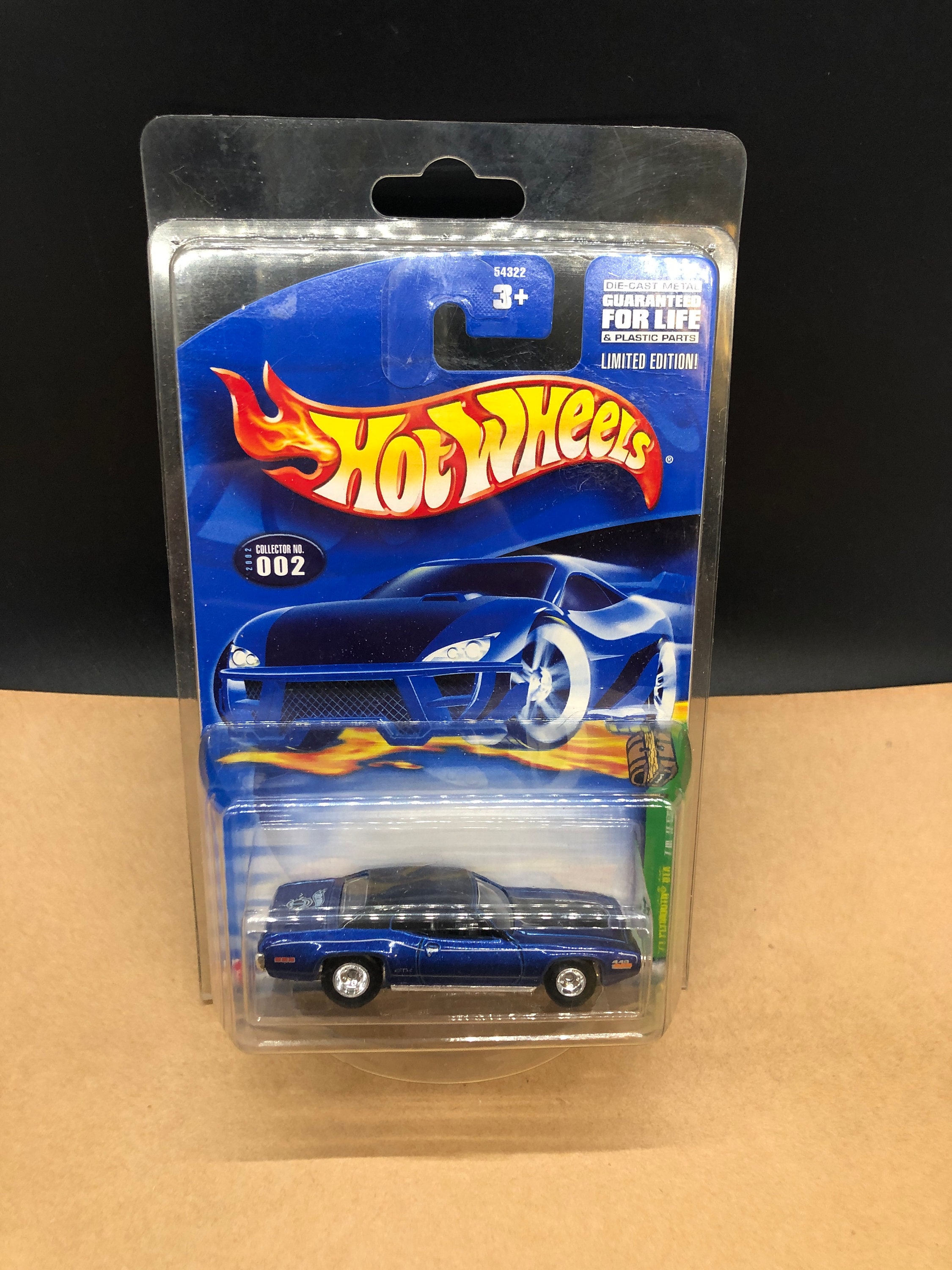 Hot Wheels '71 Plymouth GTX Treasure Hunt 2002 Series 54322, Black
