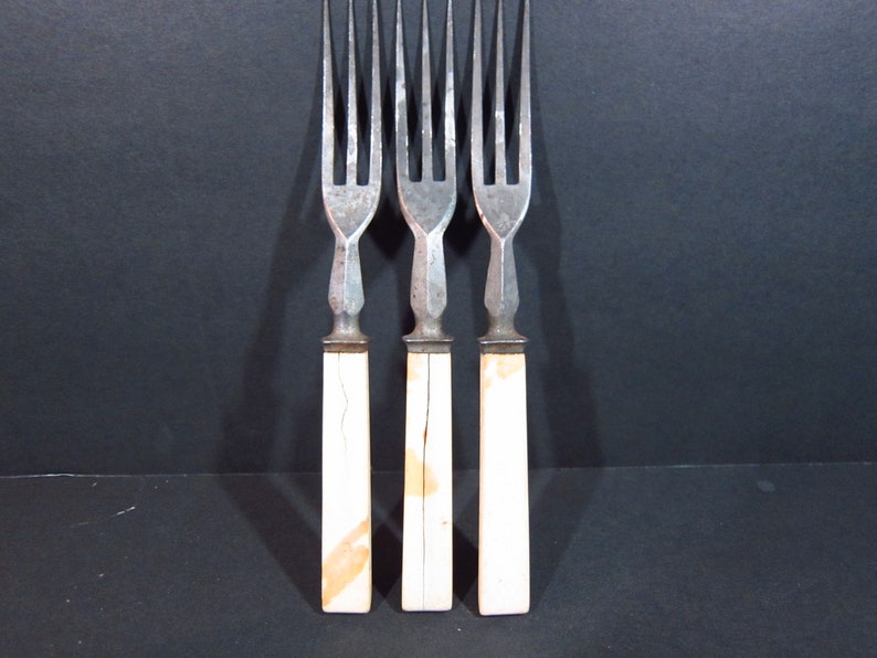 3 Civil War Era 3 Prong Forks 19th Century Flatware Etsy