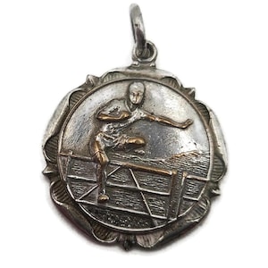 Vintage 1950's Race Medal Fob Pendant - R.W.S 1956 75 Yards, Male