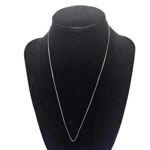 Vintage Sterling Silver Box Chain Necklace (45cm) 2.45g