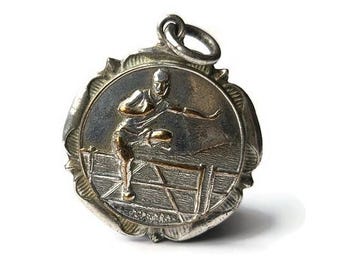 Vintage 1950's Race Medal Fob Pendant - R.W.S 1956 75 Yards, Male