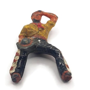 Vintage Lead Toy Cowboy Figurine Man Miniature Figure