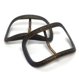 Antique Georgian Darkened Shoe Buckles Pair