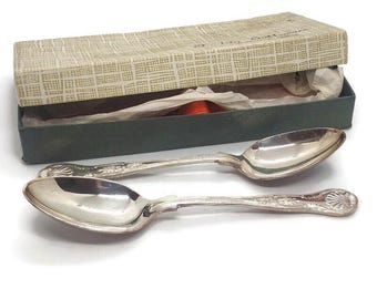 【Harrison Brothers】 【純銀ハンドル】プレザーブスプーン Harrison Brothers & Howson Serving Spoons - Set of 2 - B
