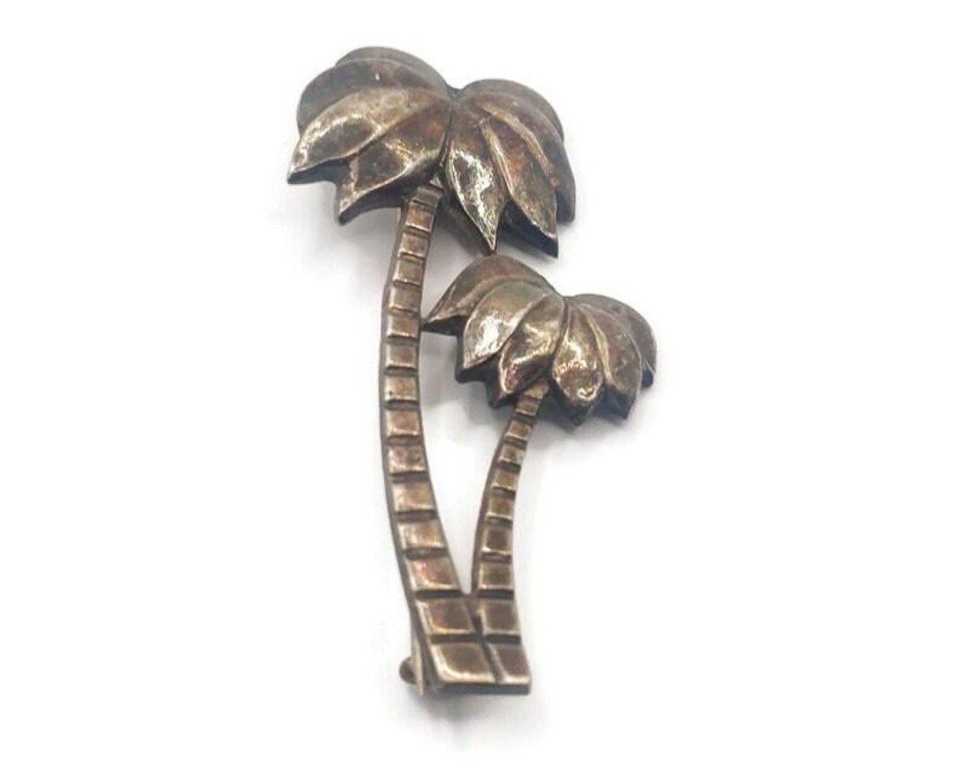 Palm Tree Pin Vintage Sterling Silver Palm Tree Brooch Pin, 4.4g - Etsy