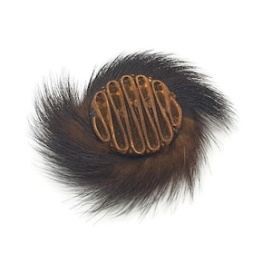 Vintage Echt Nerz Twisted Brosche Pin, 1940er / 1950er Jahre