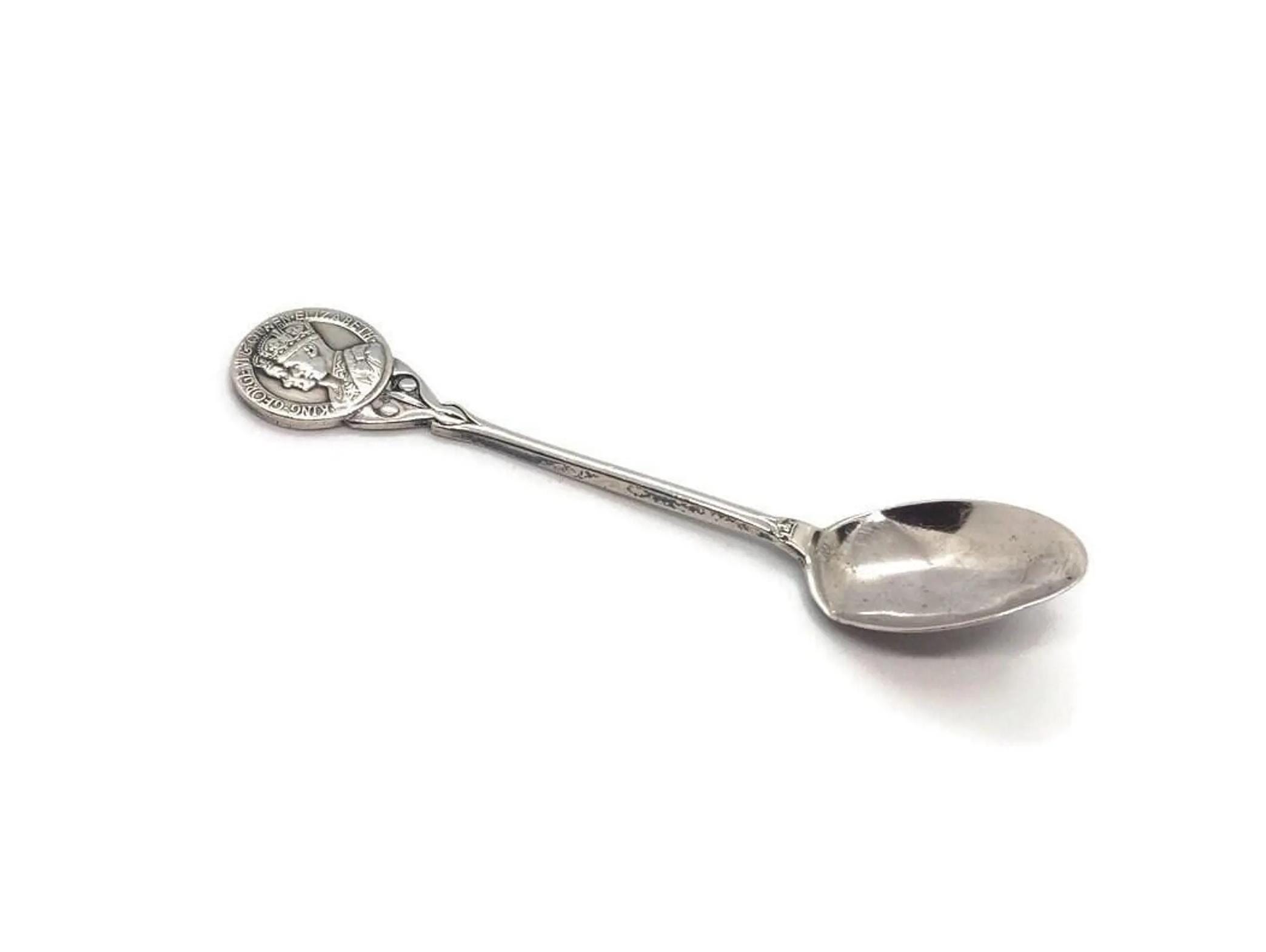 スターリングシルバーアノインティングスプーン1937 Coronation Antique Spoon 1937 Coronation King George VI Royal Anointing