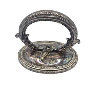 Vintage verzierten Serviettenring-Halter, versilbertes Tabletop-Essgeschirr