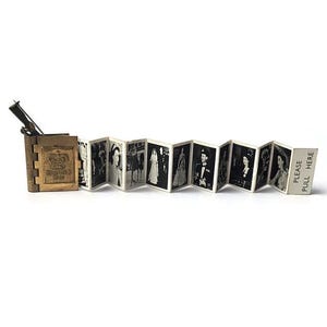 Vintage 1953 Queen Elizabeth II Coronation Miniature Photo Album Book Brooch Pin