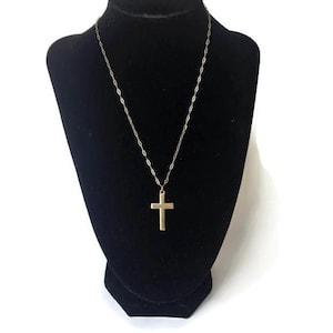 Vintage / Antique Rolled Gold Cross Pendant Necklace