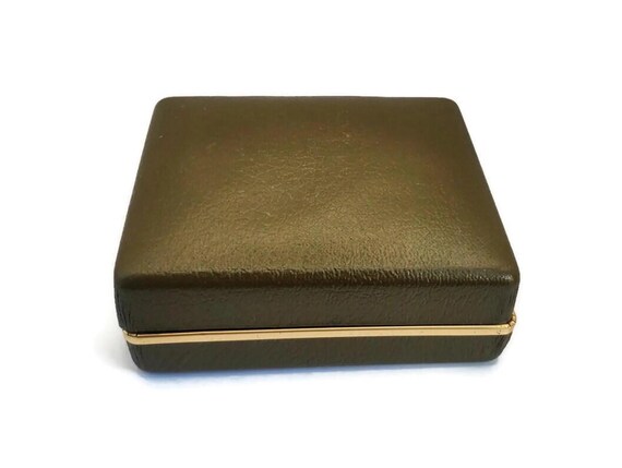 Vintage International Deluxe Green Cufflink Jewellery Display Gift Presentation Box