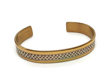 Vintage Sergio Lub California Wave Brass Cuff Bracelet - Etsy