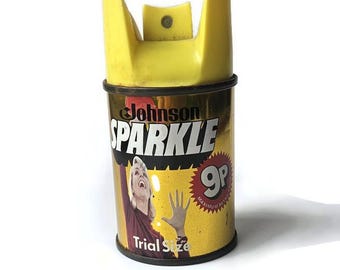Vintage Cleaning Product: Johnson Sparkle 9p Trial Size Kitchen Cleaner (30z, 85g)