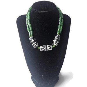 Vintage Venetian African Tribal Trade Bead Choker Necklace