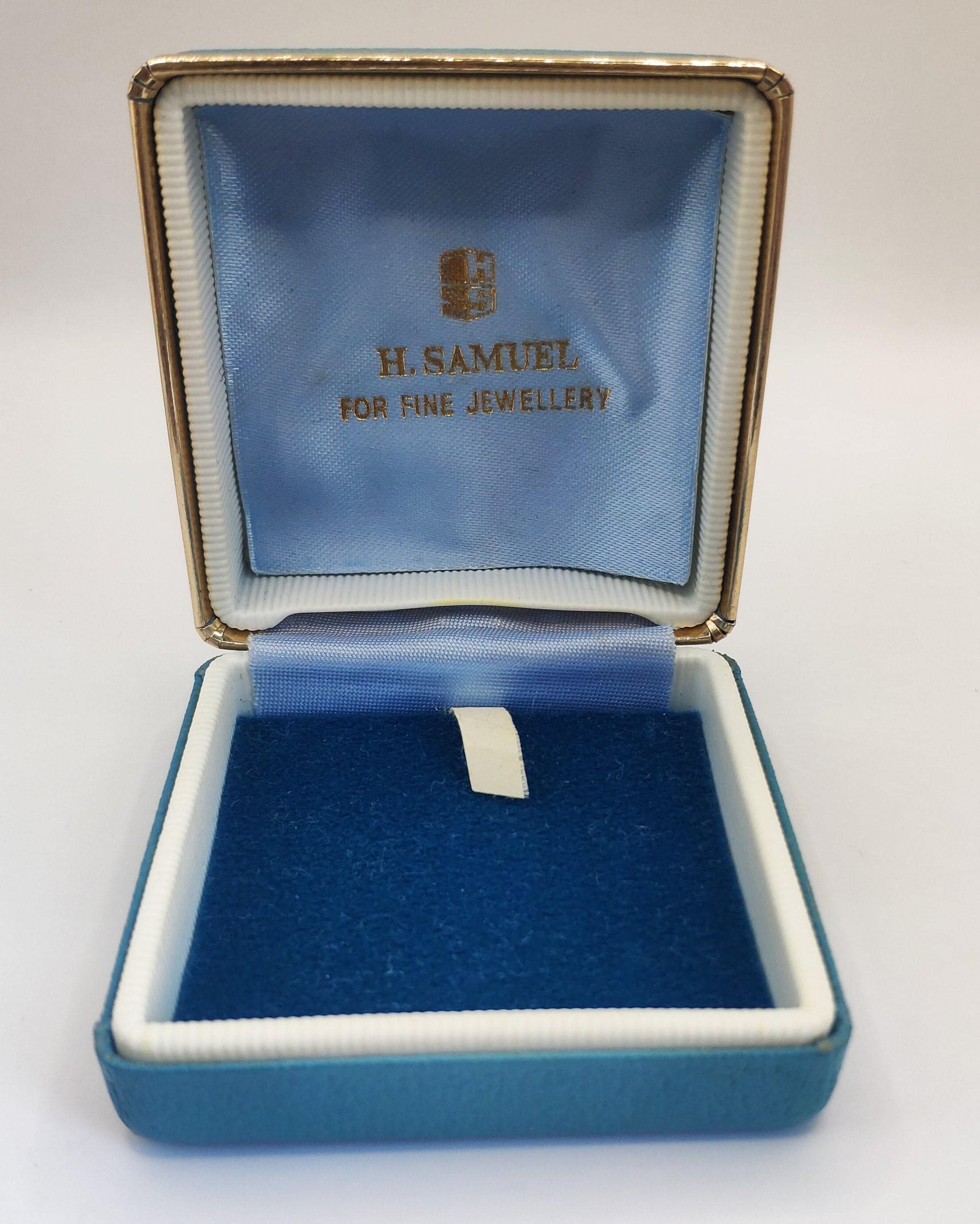 Vintage H. Samuel - Light Blue Jewellery Display Gift Presentation