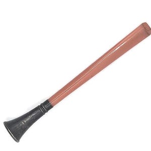 Antique Art Deco Sterling Silver Ended Pink Bakelite / Lucite Cigar Cheroot Pipe Cigarette Holder w/ Patina