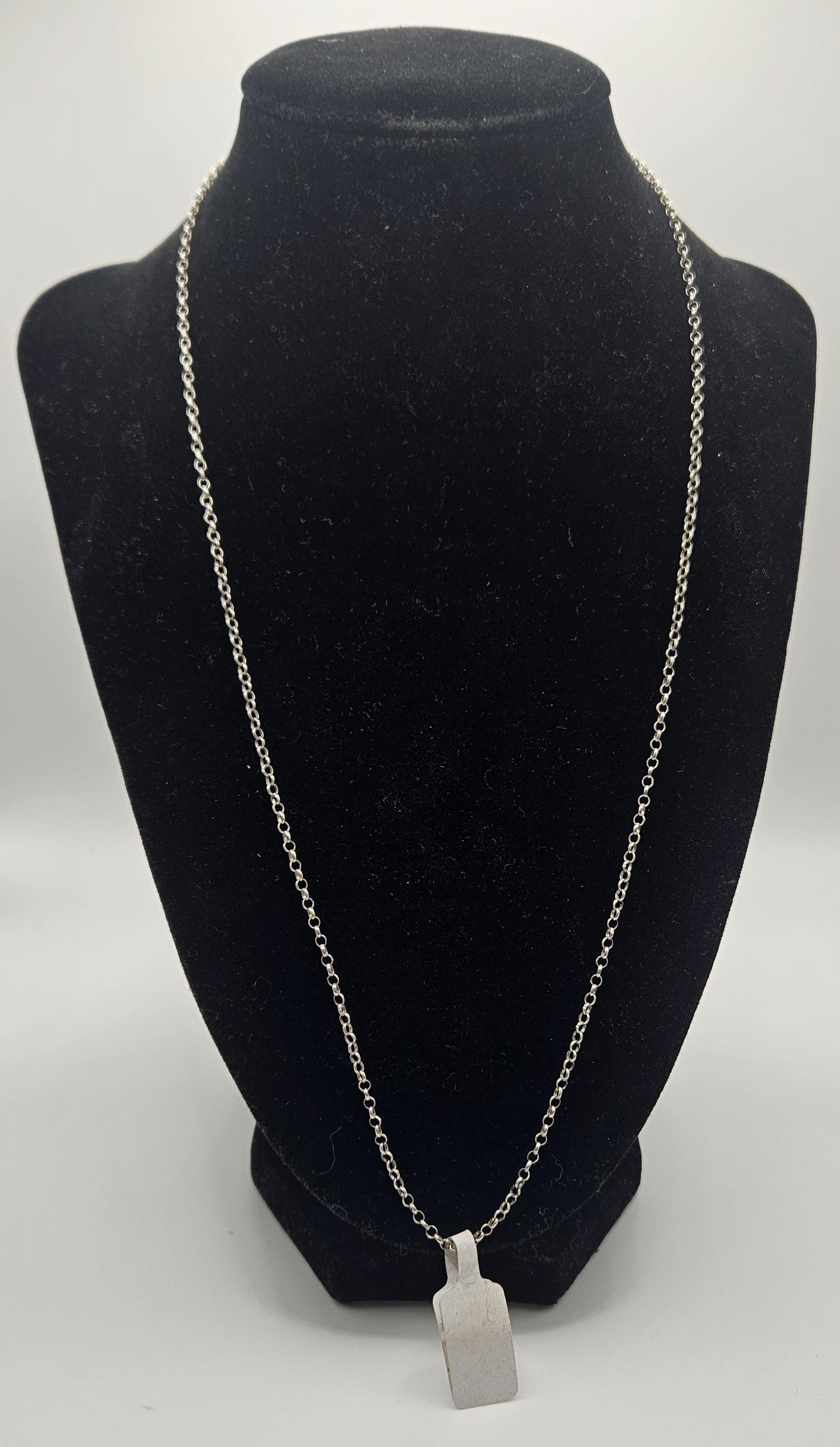 アクセサリー silver 925 vintage cable chain necklace Vintage Sterling Silver Long Cable Chain Necklace (57cm