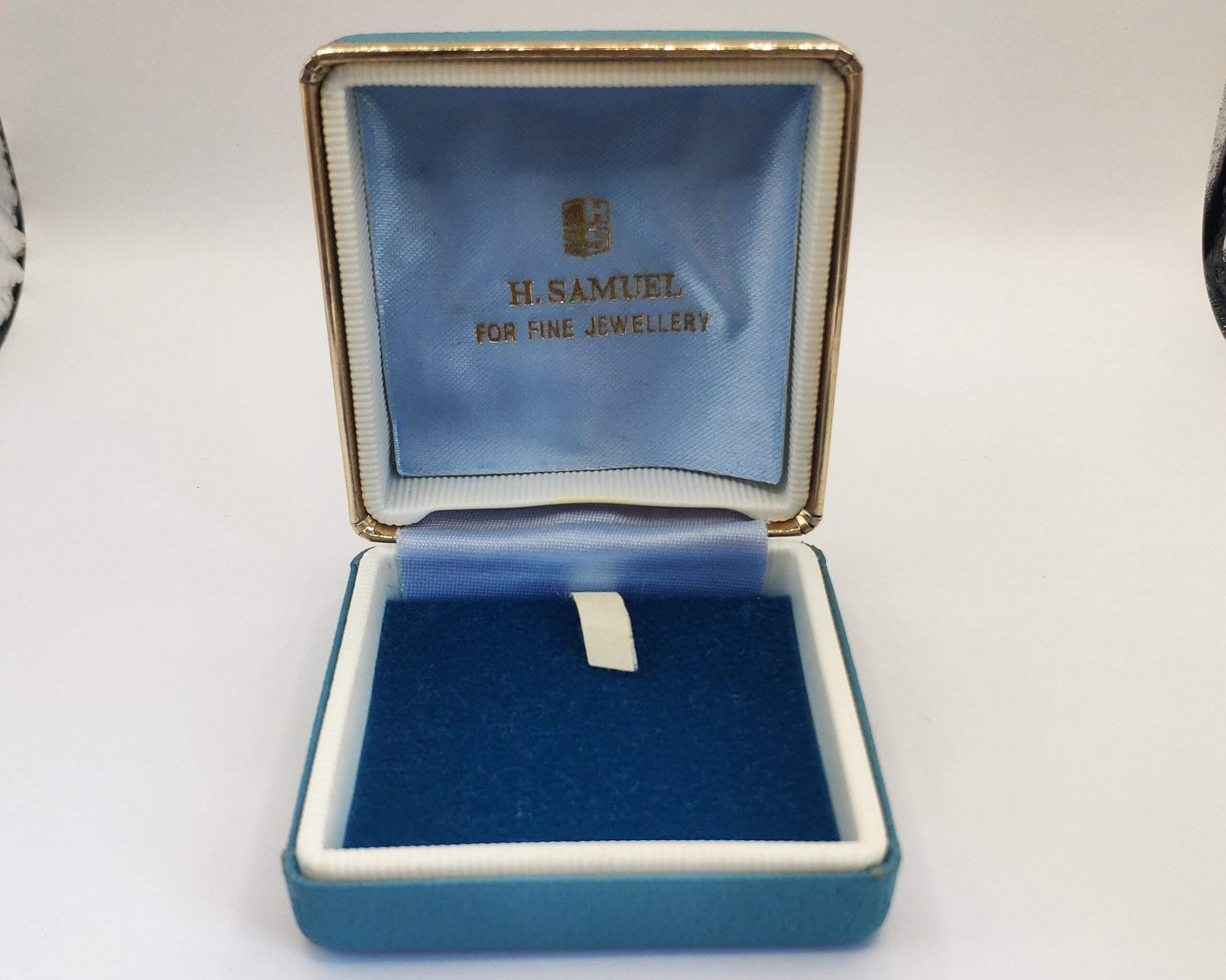 Vintage H. Samuel - Light Blue Jewellery Display Gift Presentation