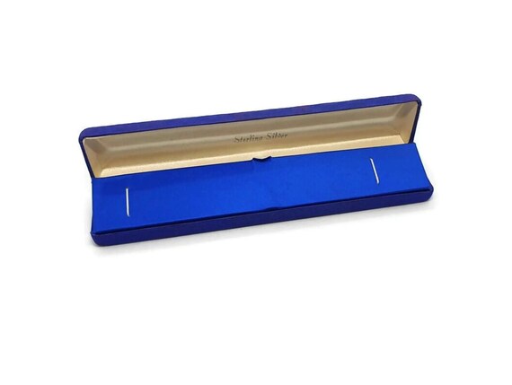 Vintage Unbranded Sterling Silver - Bracelet / Necklace Jewellery Blue Purple Display Gift Presentation Box