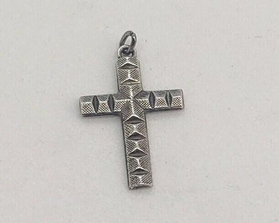 Art Deco Sterling Silver Cross Pendant - Rowi Rodi & Wienenberger Signed German Religious Jewelry View 4