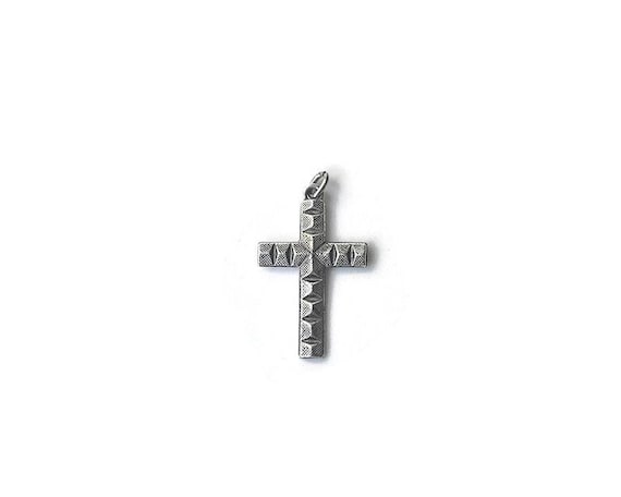 Art Deco Sterling Silver Cross Pendant - Rowi Rodi & Wienenberger Signed German Religious Jewelry