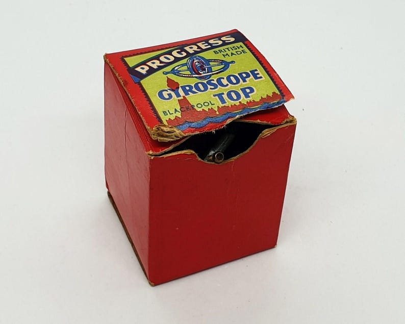Vintage Gyroscope Top Toy by Progress. Original BOXED - Etsy