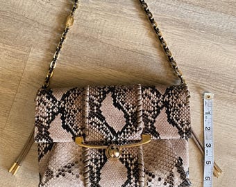 Stuart Weitzman Torba na ramię/koperta z nadrukiem węża/pytona