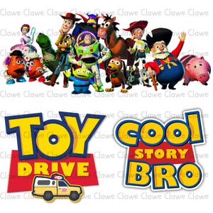 Toy Story PNG Bundle Cliparts Collection, Cartoon Toy Story Sublimation PNGs, Toy Story Movie Clipart Set, Toy Story Party Graphics