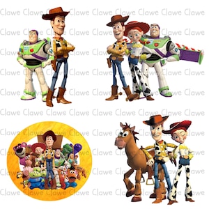 Toy Story PNG Bundle Cliparts Collection, Cartoon Toy Story Sublimation PNGs, Toy Story Movie Clipart Set, Toy Story Party Graphics