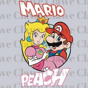 Super Mario Princess Peach Png, Mario PNG, Super Mario clipart, printable mario png, digital mario, Super Mario Design Png, Mario Design