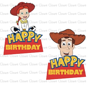 Toy Story Happy Birthday PNG Bundle Cliparts Collection, Cartoon Toy Story Sublimation PNGs, Toy Story Movie Clipart Set, Toy Story Party