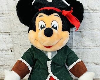 Mickey Mouse Pirate Plush 16” Pirates Of The Caribbean Tokyo Disneyland Vintage