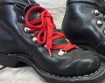 Alfa Vintage Nordic Norm Suede Ski Boots Lace Up Men\'s Size EU 38 / US 7.5 Red Alfa Vintage Nordic Norm Red Ski Boots Lace Up Men main image 4