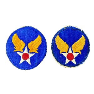 Original WWII Army Air Force Air Corps Shoulder Patches No Glow set of 2