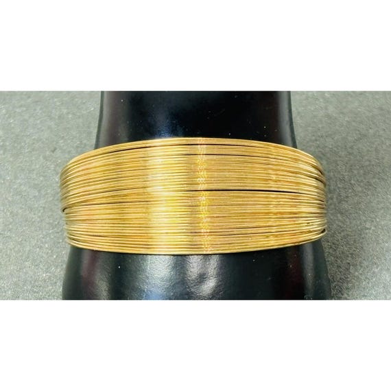 Cuff Bangle Statement Bracelet Wide Wire Minimali… - image 4