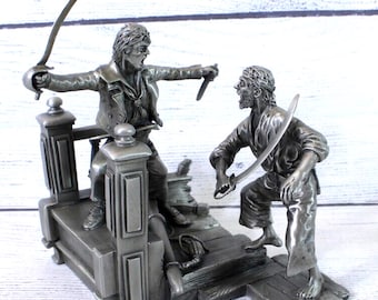 WORCHESTER PEWTER Apache in Pursuit Statue Sculpture Signed Fine