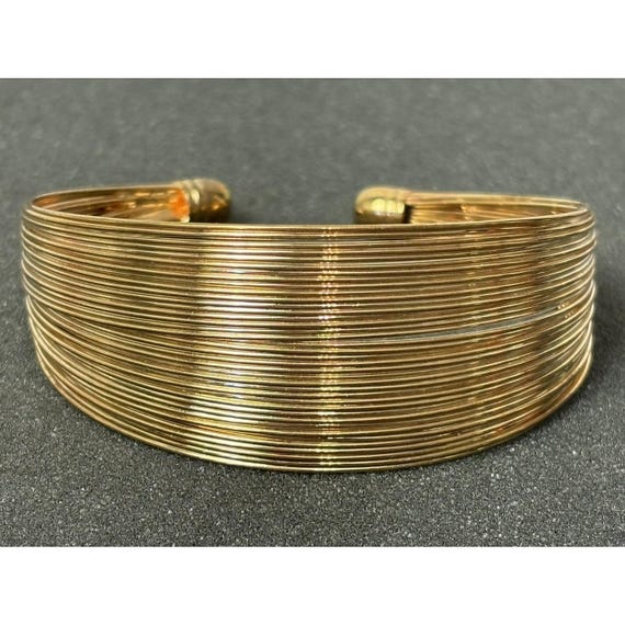 Cuff Bangle Statement Bracelet Wide Wire Minimali… - image 2