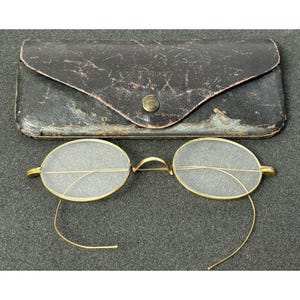 Vintage 10K rolled gold plated eyeglasses 1930s AO Hexagon Vintage Eyewear Glasses 1/10 12K Yellow  main image 4