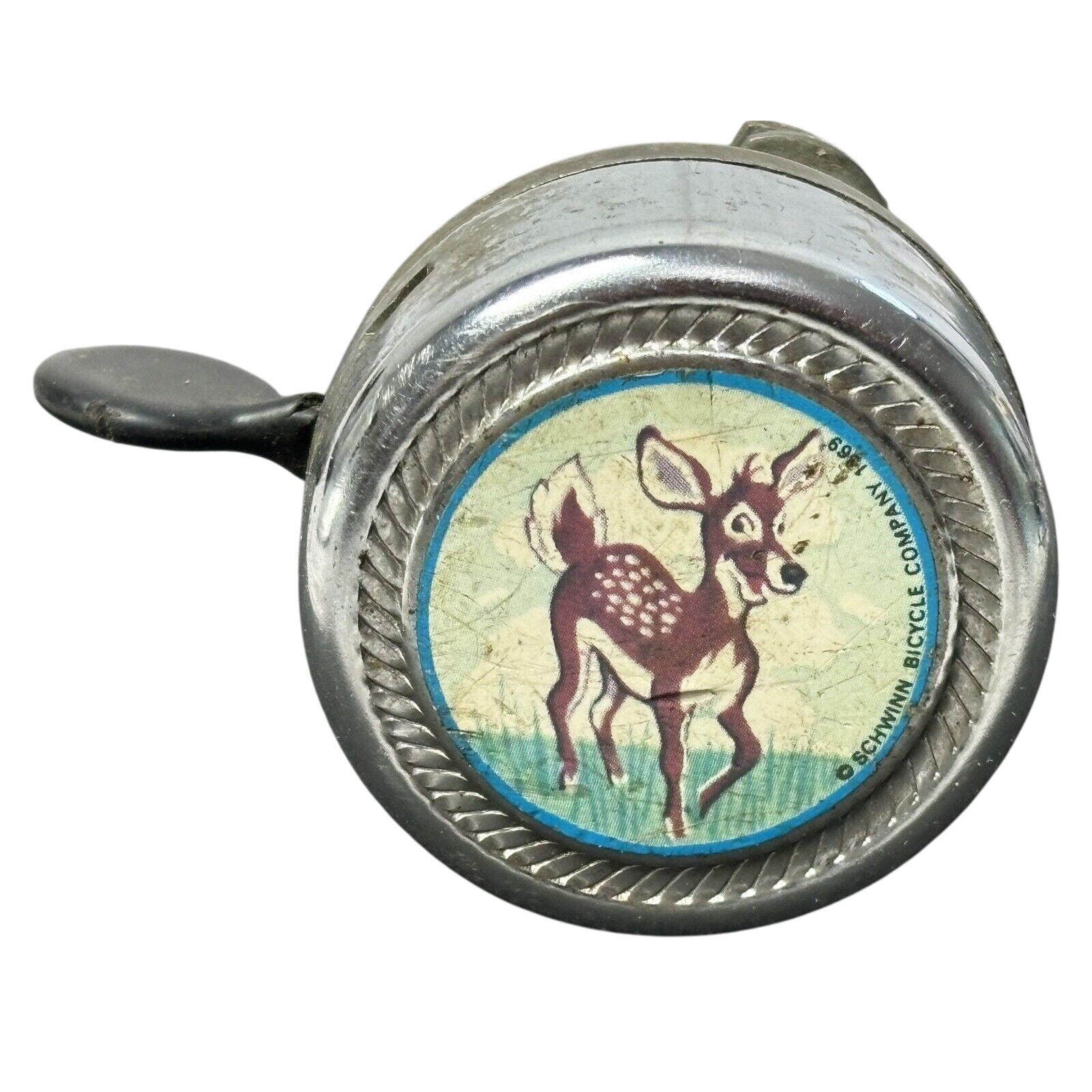 Vintage 1969 Schwinn Bicycle Bell Deer Print B.B.C.5 Ordinary High Wheel Bike