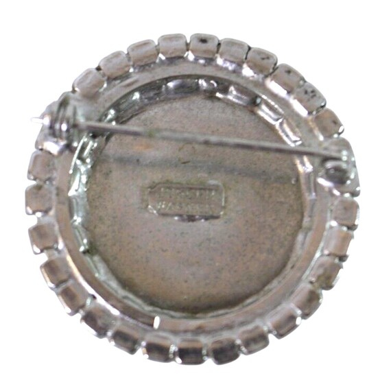 Rockefeller Pinback Joseph Warner Rhinestone Edge… - image 2