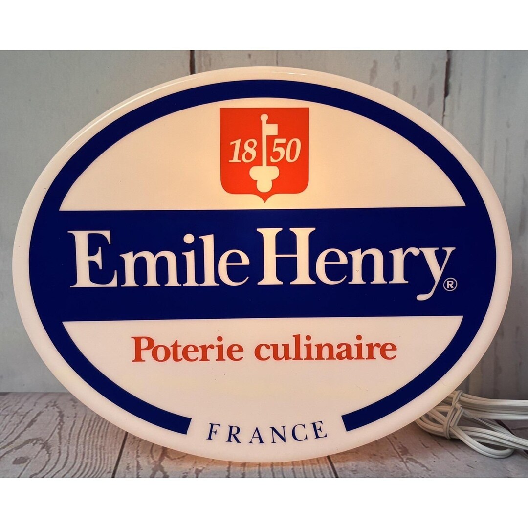 Emile Henry Lighted Store Display Sign 12x9.5