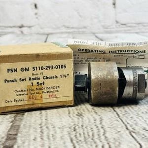 Vintage Greenlee Punch Set Radio Chassis 1-1/8” With Box & Instructions image 1