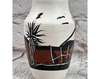 Vintage Betty Selby Desert Pueblo Pottery Vase 1977 Hand Painted Southwest
