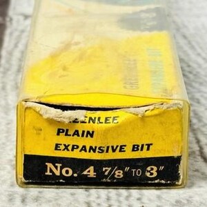 Greenlee No. 4 Expansive Bit 7/8”-3” with Box Vintage Wood Drill Tool image 4