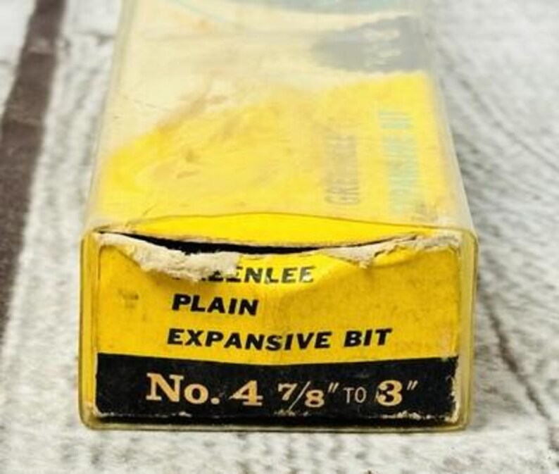 Greenlee No. 4 Expansive Bit 7/8”-3” with Box Vintage Wood Drill Tool image 4