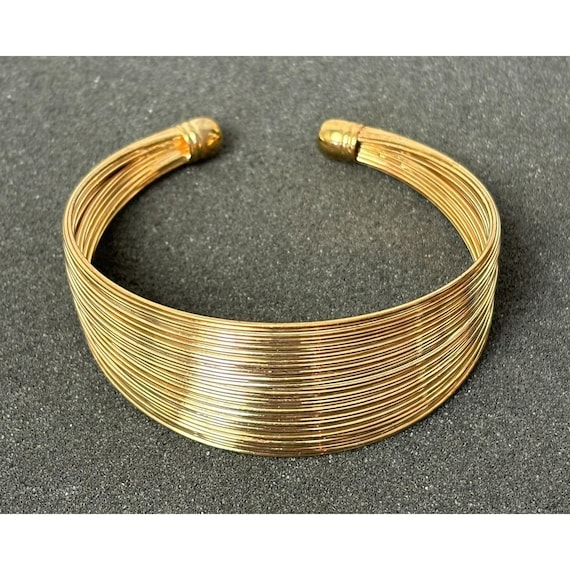 Cuff Bangle Statement Bracelet Wide Wire Minimali… - image 1