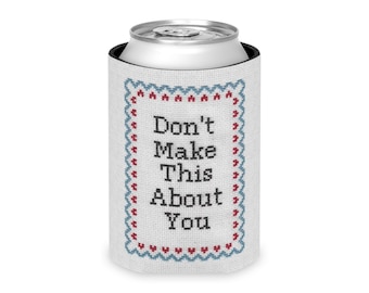 Funny Cross-stitch Can Cooler: 