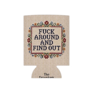 Funny Cross-Stitch Can You Not Can Cooler, Regular Can, Slim Can