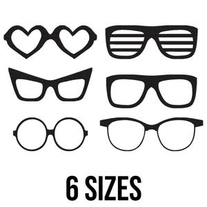 Set of Sunglasses Embroidery Design - Eyeglasses Embroidery Design - Summer Embroidery Design - Machine Embroidery Design Files - 6 Sizes